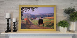 Canvas - Picture Frame - Wall Art - Wooden Frame - Framed Antique Print - Amish Handmade - Farmhouse Decor - Housewarming Gift -Choose Color