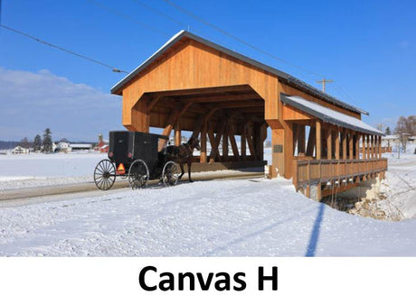 Canvas - Picture Frame - Wall Art - Wooden Frame - Framed Antique Print - Amish Handmade - Farmhouse Decor - Housewarming Gift -Choose Color