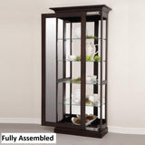 Amish Handmade Glass Cabinet - Display Cabinet - Tall Curio - China Display -Modern Home Decor - Multipurpose Cabinet - Rustic