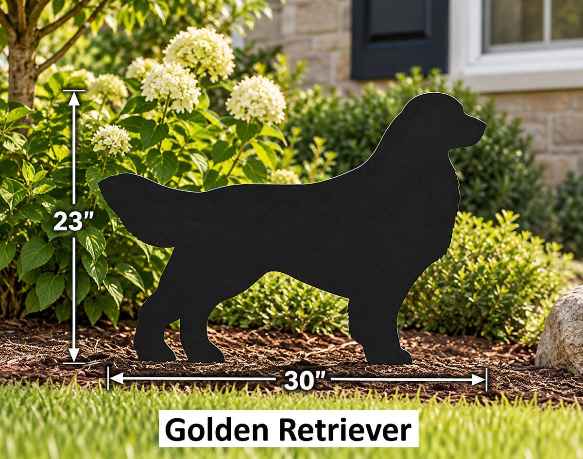 Amish Handmade Dog Silhouettes - Garden Stake - Gift - Lawn Art - Wildlife Decor - Backyard - Outdoor Decoration - Dog Lovers - Yard Decor
