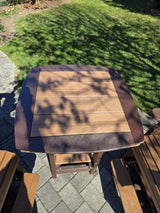 Amish Handmade Patio Set - 2 Swivel Chairs and Table - Adirondack - Pub Chairs - Outdoor Dining Table Set - Amish Chair Set - Furniture Set