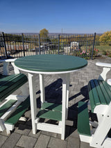 Amish Handmade Patio Set - 2 Swivel Chairs and Table - Adirondack - Backyard - Outdoor Dining Table Set - Amish Chair Set - Furniture Set