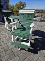 Amish Handmade Patio Set - 2 Swivel Chairs and Table - Adirondack - Backyard - Outdoor Dining Table Set - Amish Chair Set - Furniture Set