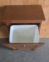 Amish Handmade Pine Tilt-Out Trash Bin: Farmhouse Kitchen Cabinet