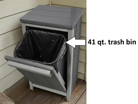 Amish Handmade Poly Tilt-Out Trash Bin, Trash Cabinet, Recycling Bin, Weather Resistant, Waste Bin, Patio, Outdoor Decor, Garbage, Backyard