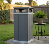 Amish Handmade Poly Trash Bin, Trash Cabinet, Recycling Bin, Weather Resistant, Waste Bin, Patio, Outdoor Decor, Garbage Can, Backyard