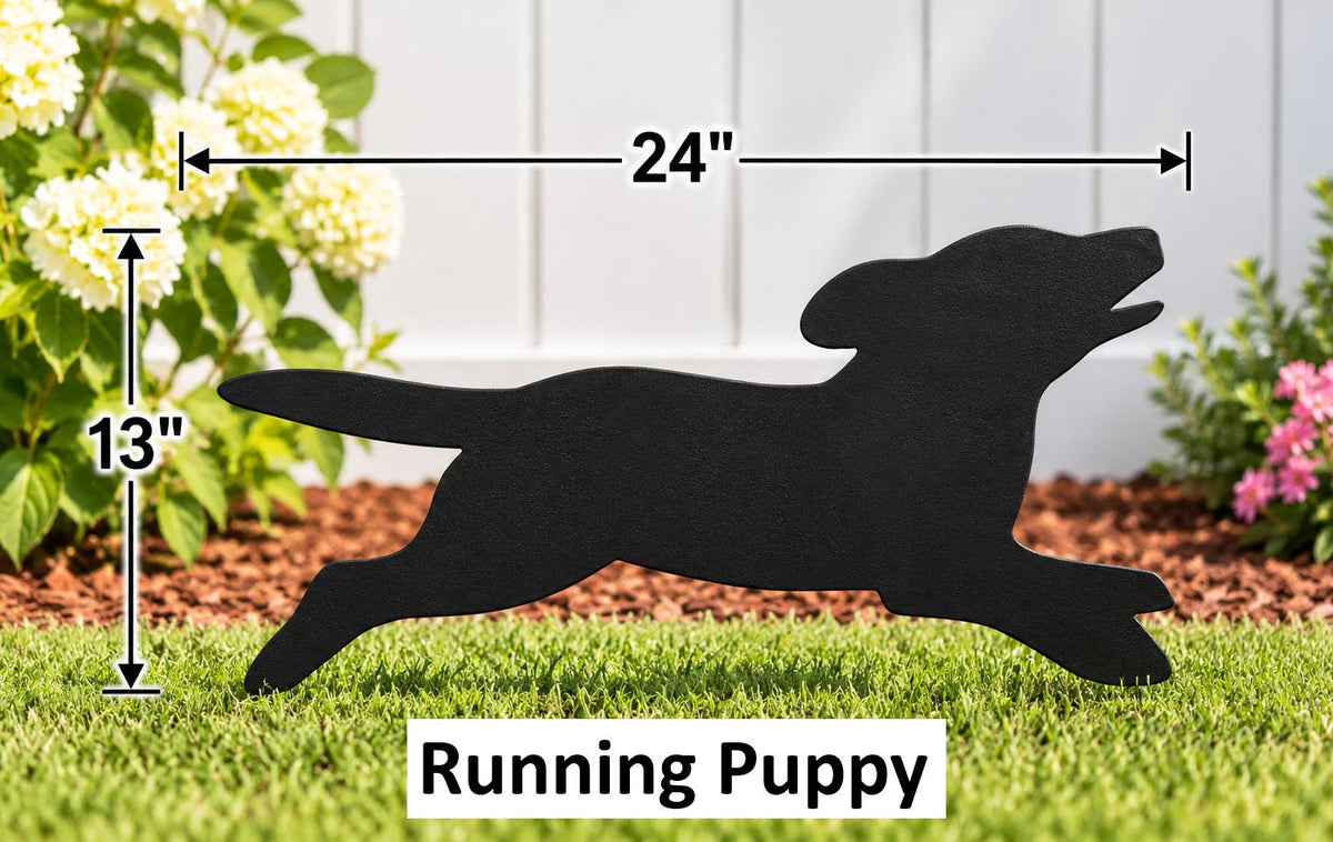 Amish Handmade Dog Silhouettes - Garden Stake - Gift - Lawn Art - Wildlife Decor - Backyard - Outdoor Decoration - Dog Lovers - Yard Decor