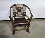 Amish Handmade 2 Rocking Chairs - Furniture - Hooper - Oak - Upholstered - Cushion - Vintage - Backrest - Chair Set - Comfort - Furniture