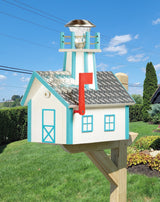 Amish Mailbox With Solar Lighthouse -  Wood or Poly Lumber - Handmade - Home & Living:Outdoor & Gardening:Mailboxes