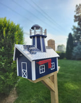 Amish Mailbox With Solar Lighthouse -  Wood or Poly Lumber - Handmade - Home & Living:Outdoor & Gardening:Mailboxes
