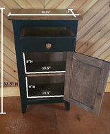Cabinet with Drawer - Fully Assembled - Nightstand - Furniture - Home Décor - End Table - Rustic - Primitive - Living Room Furniture