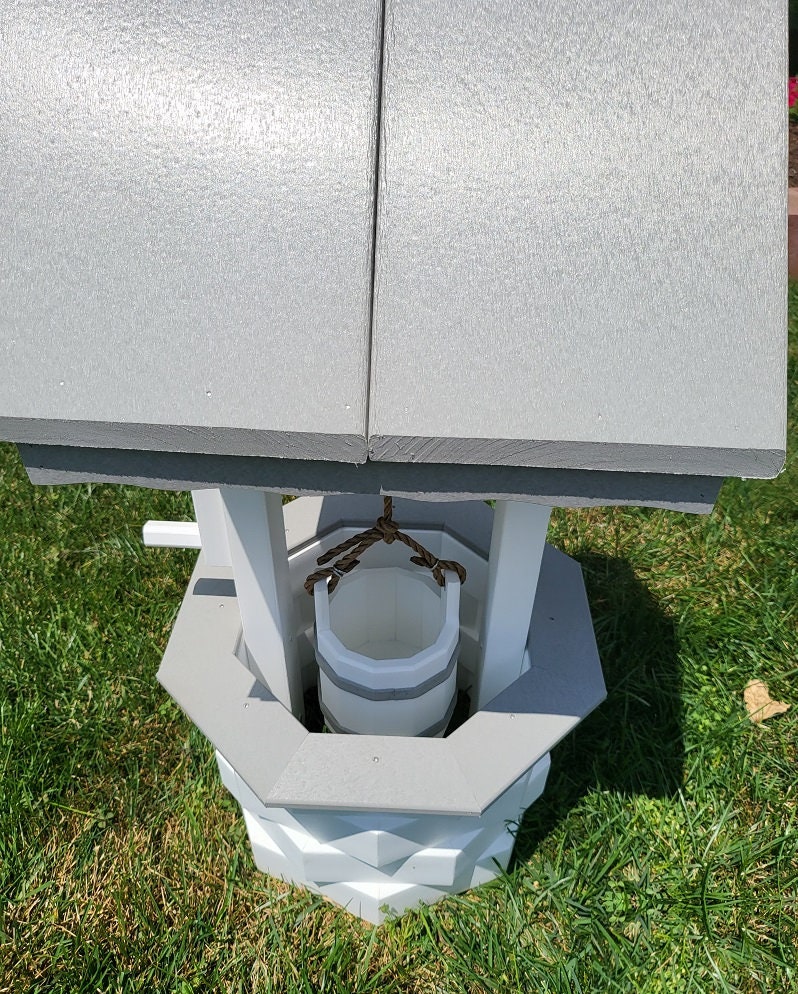 Garden Wishing Well- Yard Wishing Well - Poly - Amish Handmade