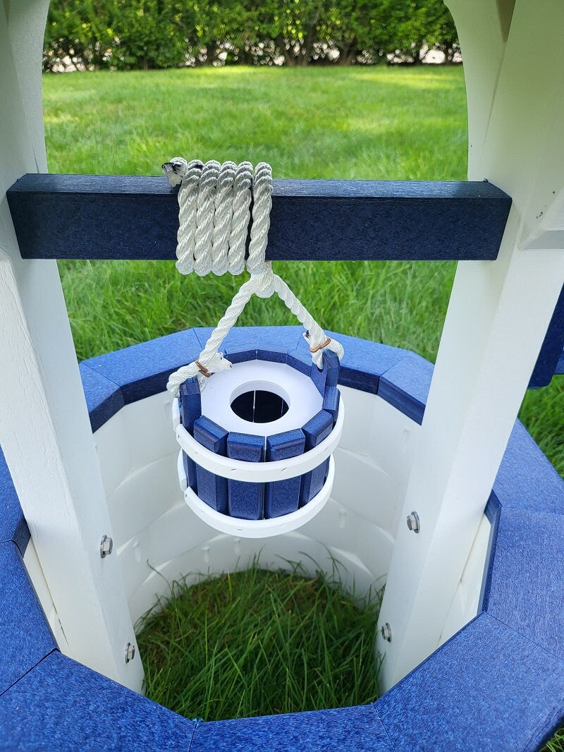 Garden Wishing Well- Yard Wishing Well - Poly - Amish Handmade