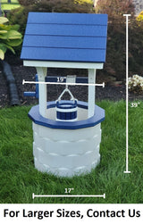 Garden Wishing Well- Yard Wishing Well - Poly - Amish Handmade