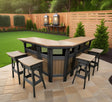 Amish Handmade Bar - Barstool Set - Poly - Swivel - Pub Chairs - Outdoor Furniture - Table Set - Dining Table - Outdoors - Backyard - Patio