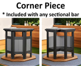 Amish Handmade Bar - Barstool Set - Poly - Swivel - Pub Chairs - Outdoor Furniture - Table Set - Dining Table - Outdoors - Backyard - Patio