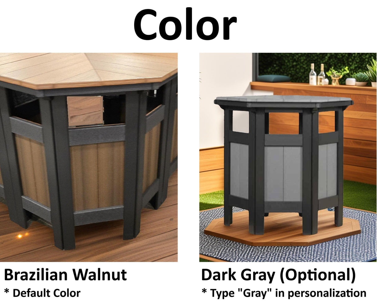 Amish Handmade Bar - Barstool Set - Poly - Swivel - Pub Chairs - Outdoor Furniture - Table Set - Dining Table - Outdoors - Backyard - Patio