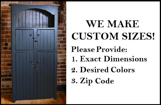 Amish Handmade Pantry Cabinet - Multipurpose Cabinet - Farmhouse - Primitive Jelly Cabinet - Cupboard - Storage - Rustic - Case Goods - Home