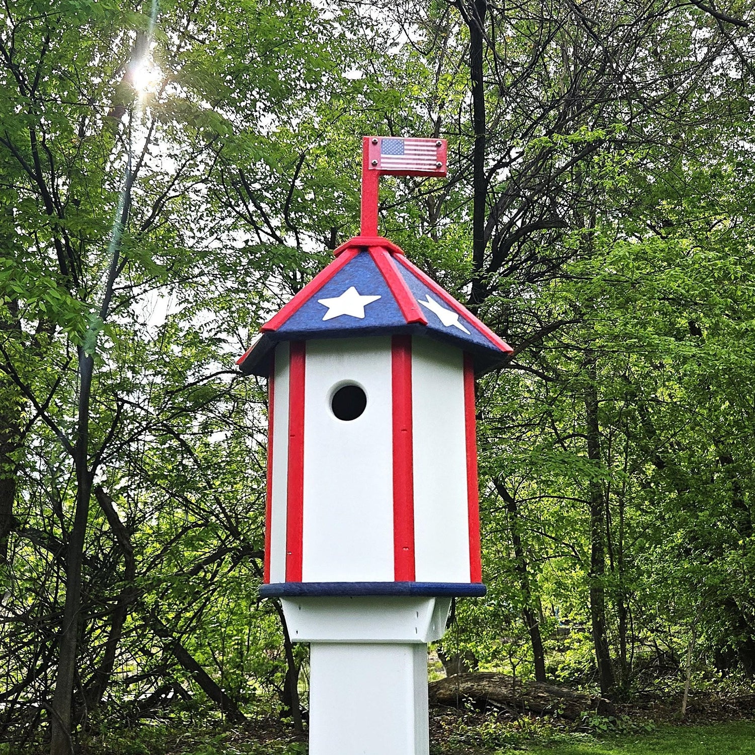 Amish Handmade Birdhouse, Bird Feeder, Independence Day Special! 250th Anniversary, Maintenance Gifts for Bird Lovers Bird Houses Yard