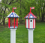 Amish Handmade Birdhouse, Bird Feeder, Independence Day Special! 250th Anniversary, Gifts for Bird Lovers, Yard Decor