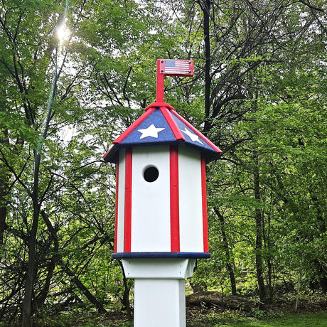 Amish Handmade Birdhouse Independence Day Special! 250th Anniversary, Weather-Resistant Gifts Bird Lovers Bird Houses Bird Feeder Holiday