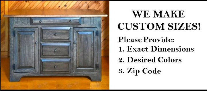 Kitchen Island - Amish Handmade - Multipurpose Cabinet - Primitive - Storage - Kitchen Cabinet - Rustic- Case Goods - Home - Fully Assembled