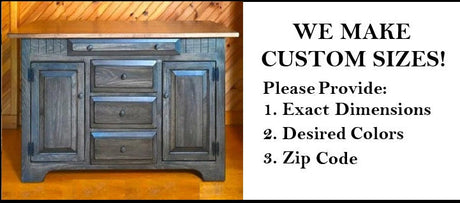Kitchen Island - Amish Handmade - Multipurpose Cabinet - Primitive - Storage - Kitchen Cabinet - Rustic- Case Goods - Home - Fully Assembled