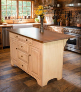 Kitchen Island - Amish Handmade - Multipurpose Cabinet - Primitive - Storage - Kitchen Cabinet - Rustic- Case Goods - Home - Fully Assembled