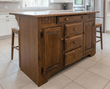 Kitchen Island - Amish Handmade - Multipurpose Cabinet - Primitive - Storage - Kitchen Cabinet - Rustic- Case Goods - Home - Fully Assembled