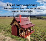 Amish Mailbox - Handmade - Log Cabin Style - Wooden with Metal USPS Approved Mailbox Outdoor - Animal Shape + Cabins