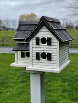 Purple Martin Bird House Amish Handmade 6 Nesting Compartments Birdhouse Outdoor - Purple Martin