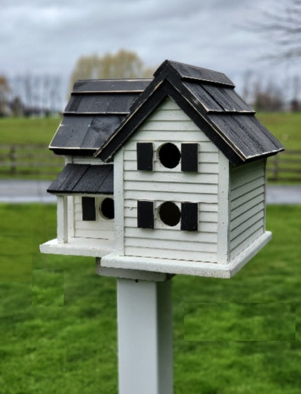 Purple Martin Bird House Amish Handmade 6 Nesting Compartments Birdhouse Outdoor - Purple Martin