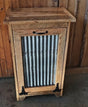 Wood Storage Cabinet, Tiltout Trash Can, Recycling Bin, Amish Handmade, Garbage Can