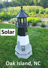 Oak Island Lighthouse - Solar - Amish Made - Landmark Replica - Backyard Decor
