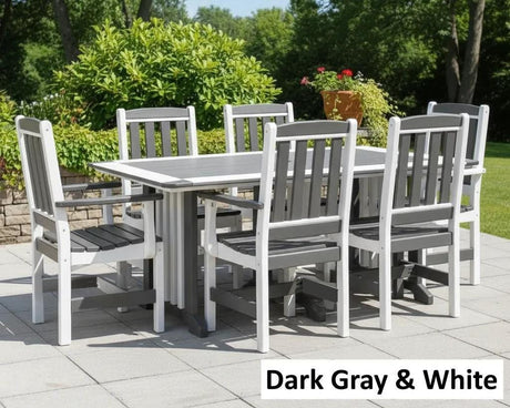 Amish Handmade Outdoor Dining Table Set - Patio Set - Chairs and Table - Adirondack - Backyard - Patio Chair Set - Furniture Set - Outdoor