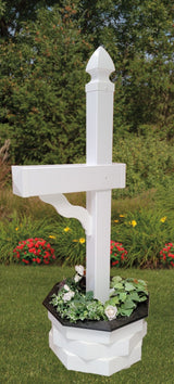 Planter for Mailbox Post, White, Weather Resistant Poly Lumber, Fits All Mailbox Posts!