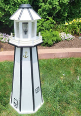 Backyard Solar Lighthouse - Poly Made - Amish Handmade