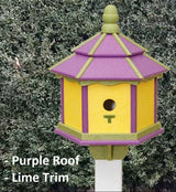 Gazebo Birdhouse Amish Made Poly With 3 Nesting Compartments