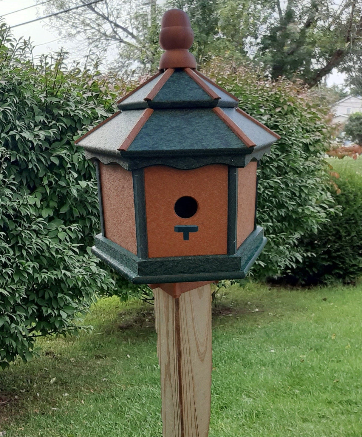 Gazebo Birdhouse Amish Made Poly With 3 Nesting Compartments