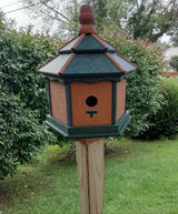 Gazebo Birdhouse Amish Made Poly With 3 Nesting Compartments