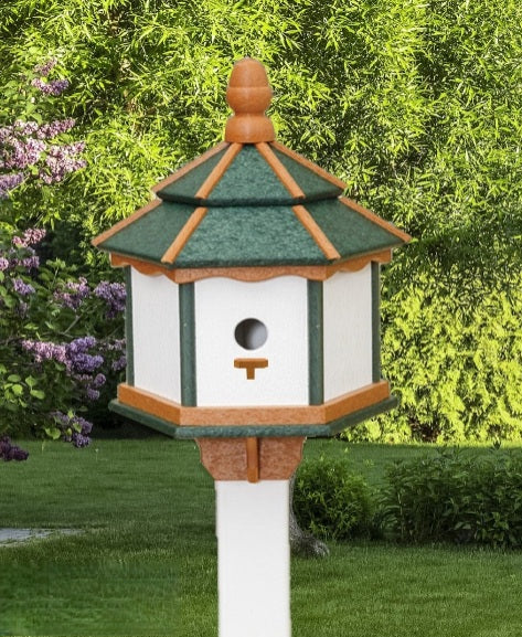 Gazebo Birdhouse Amish Made Poly With 3 Nesting Compartments
