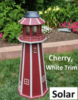 Backyard Solar Lighthouse - Poly Made - Amish Handmade