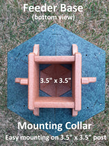 Bird Feeder - Amish Handmade - Poly Lumber Weather Resistant - Large Feeding Opening - Bird Feeders For Outdoors