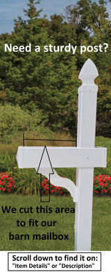 Planter for Mailbox Post, White, Weather Resistant Poly Lumber, Fits All Mailbox Posts!
