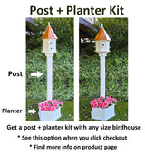 Copper Birdhouse Handmade Large With 8 Nesting Compartments Weather Resistant Birdhouses, Predator Guards, Poly, Bird Lovers - Copper Roof Houses Large