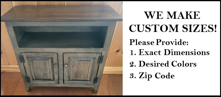2 Door Cabinet - Fully Assembled - TV Stand - Primitive - Storage - TV Cabinet - Home Décor- Amish Handmade - Multipurpose Cabinet - Rustic