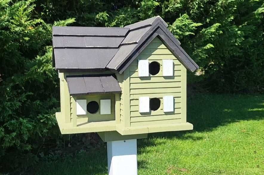 Purple Martin Amish Handmade Bird House With 6 Nesting Compartments