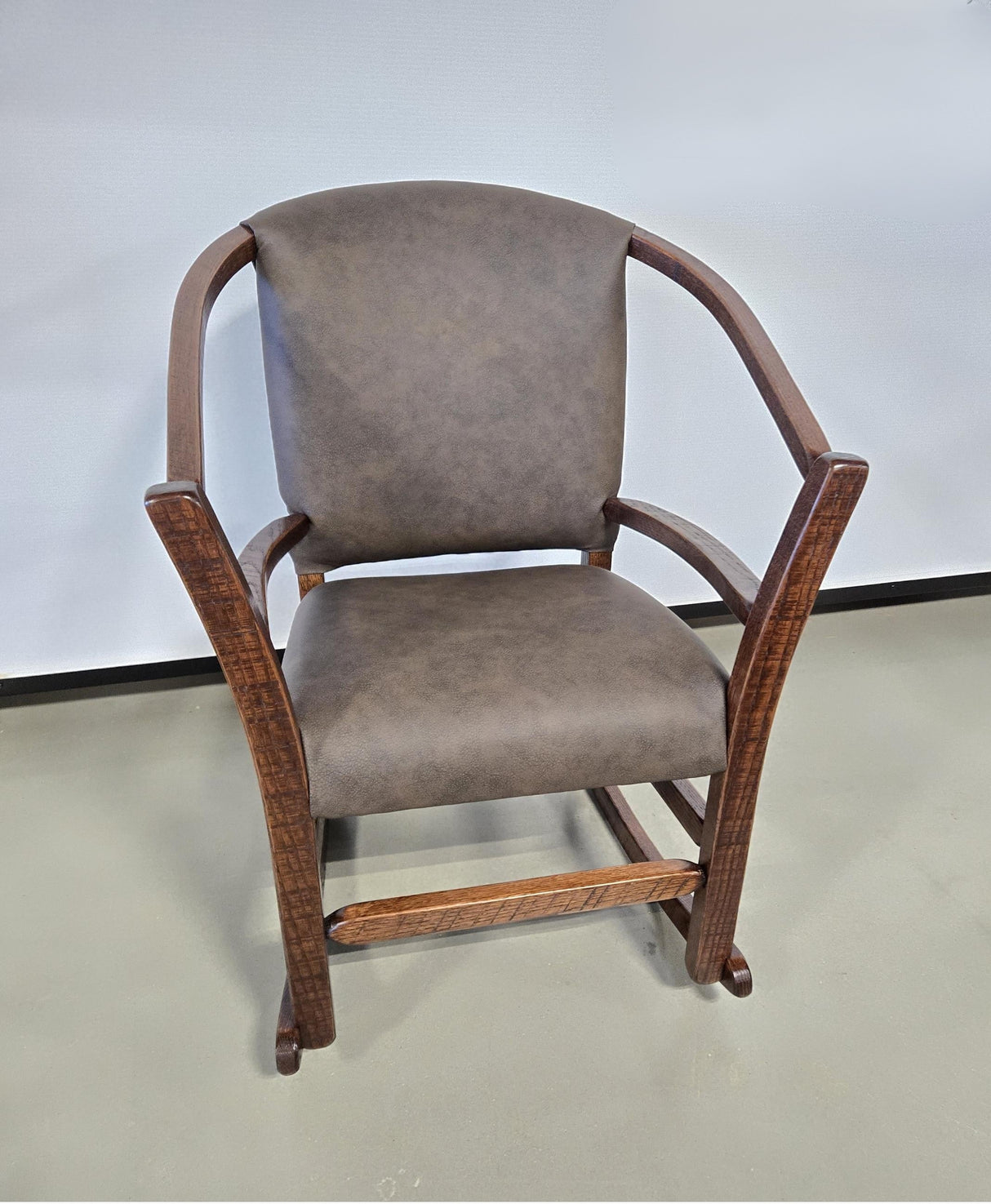 Amish Handmade 2 Rocking Chairs - Furniture - Bozeman Style Walnut Chair- Upholstered - Cushion - Vintage - Backrest - Chair Set - Furniture