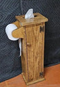 Rustic toilet paper stand, standing toilet paper, toilet paper holder, freestanding toilet paper, reclaimed wood toilet paper stand, primitive toilet paper storage, rustic toilet paper cabinet