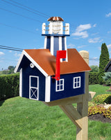 Amish Mailbox With Solar Lighthouse - Wood or Poly Lumber - Handmade Active - Lighthouse Mailboxes